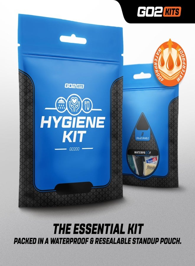 Go2Kits Ultimate Travel Toiletry & PPE Kits, Hygiene Kit with Shaving Supplies & PPE for Travel, Business & Charity with Reusable Toothbrush, Bath Soap & Other Essential Toiletries, 1-Pack (GO200) - Image 3